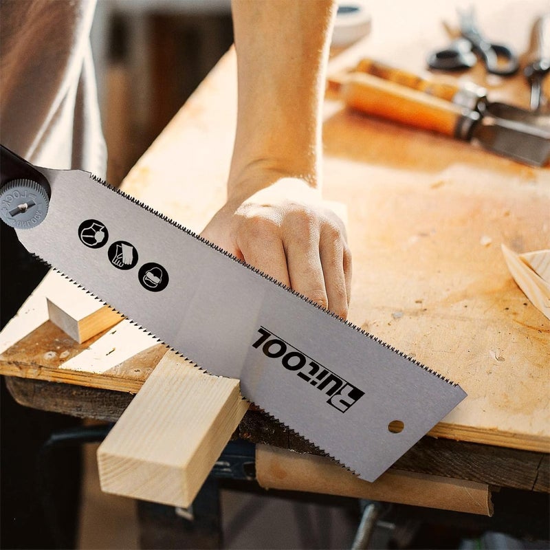 RUITOOL Japanese Pull Saw 10 Inch Double Edge Sided Hand Saw Ryoba SK5 Flexible Blade 10&18TPI Flush Cut Non-slip Plastic Handle Wood Saw for Woodworking Tools - Image 3